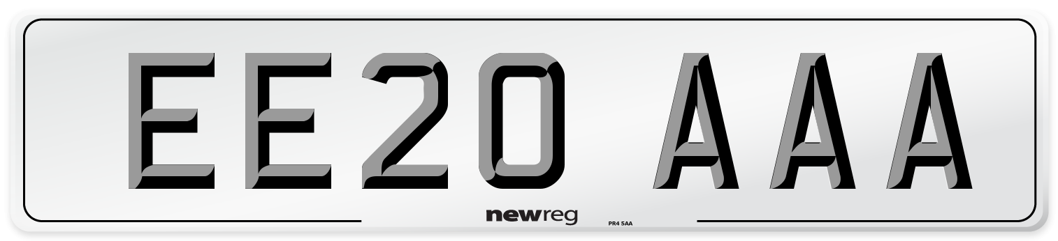 EE20 AAA Number Plate from New Reg